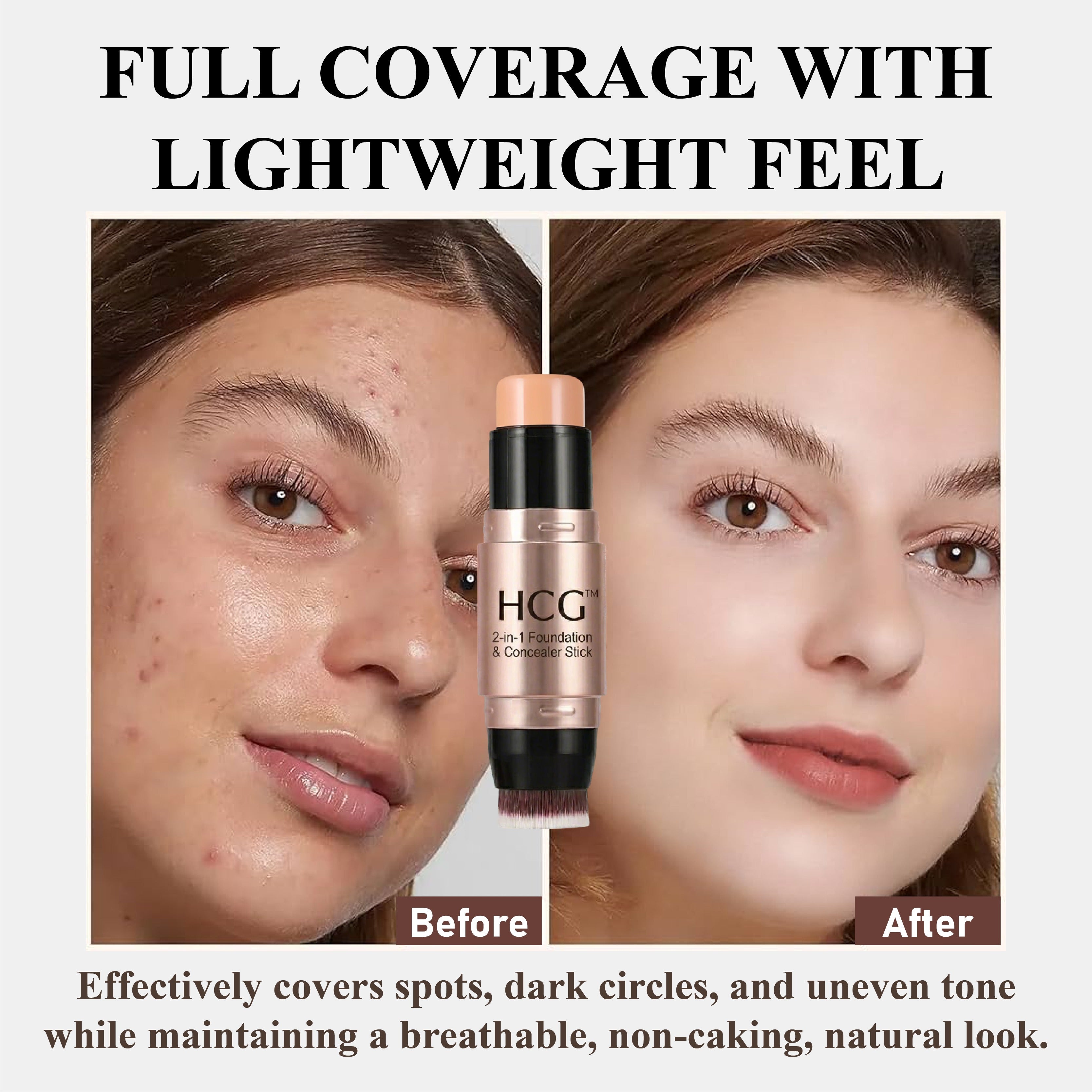 NeutralCare™ 2-in-1 Foundation & Concealer Stick with Brush