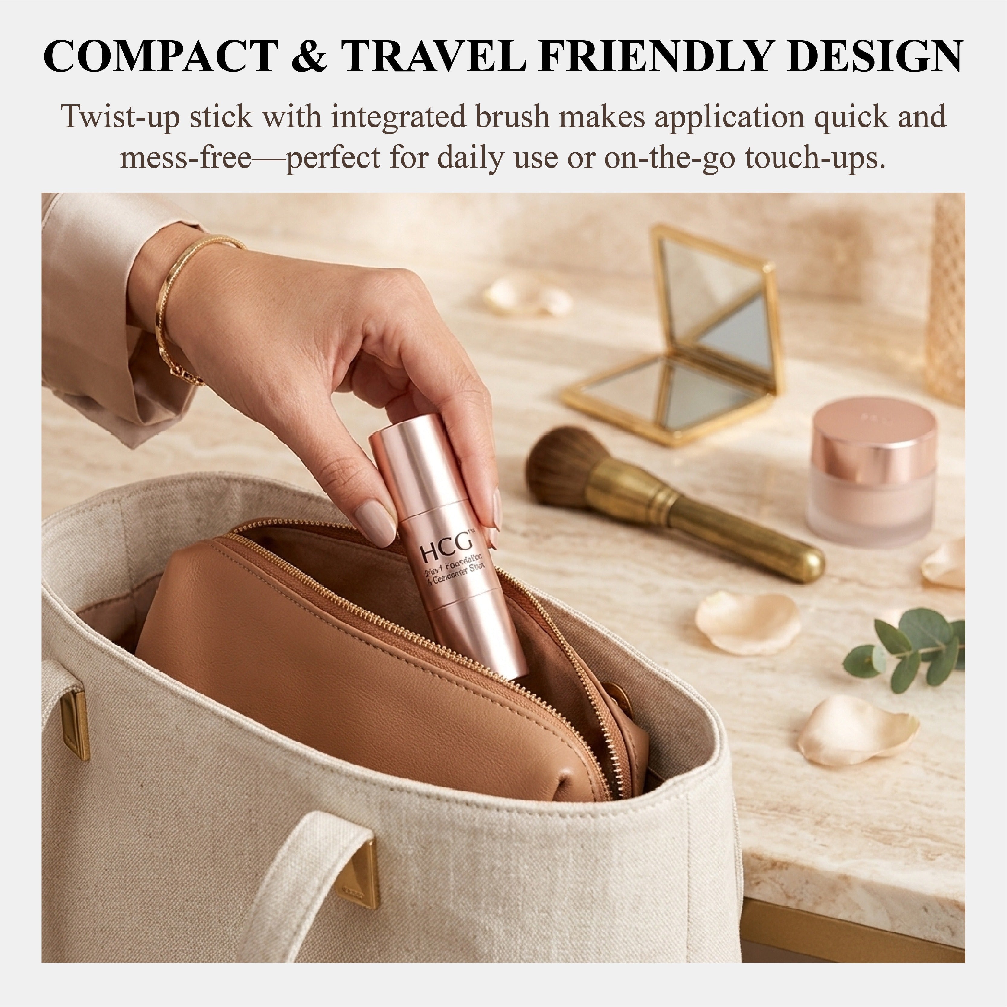 NeutralCare™ 2-in-1 Foundation & Concealer Stick with Brush