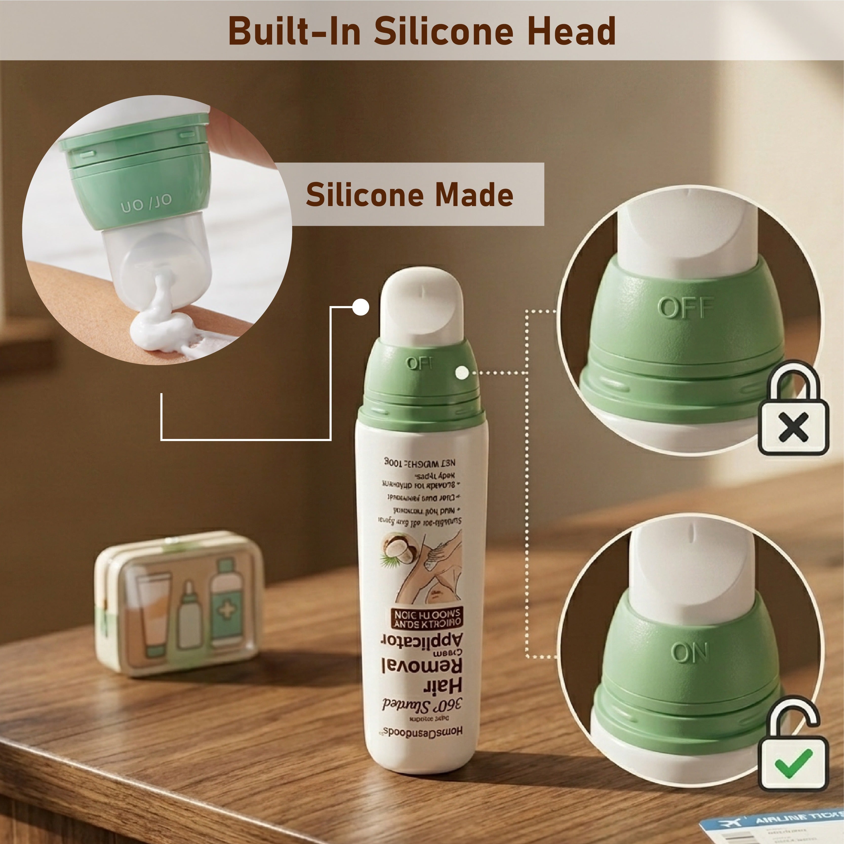 NeutralCare™ 360° Slanted Hair Removal Cream Applicator