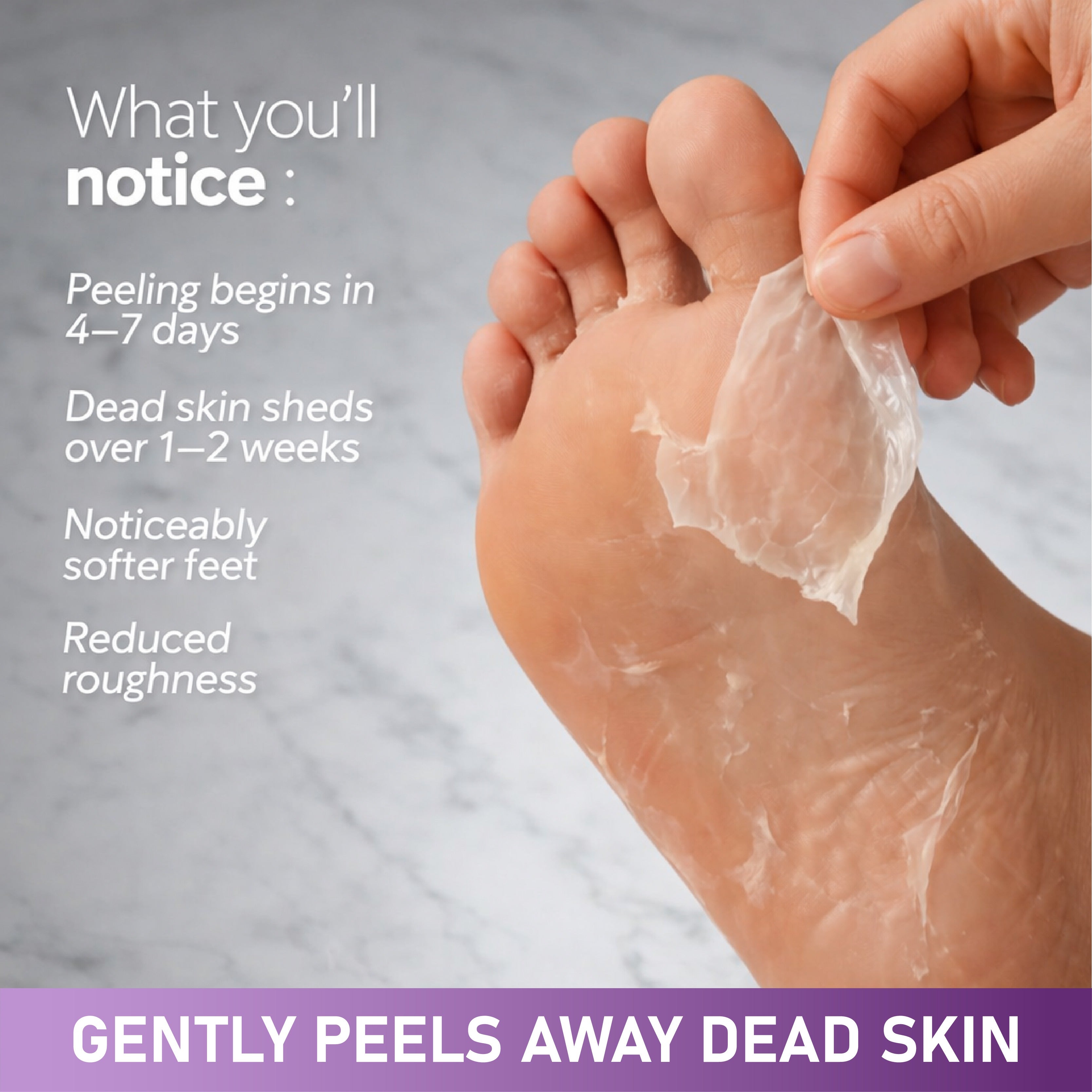 NeutralCare™ SmoothStep Exfoliating Foot Peel Mask Sock