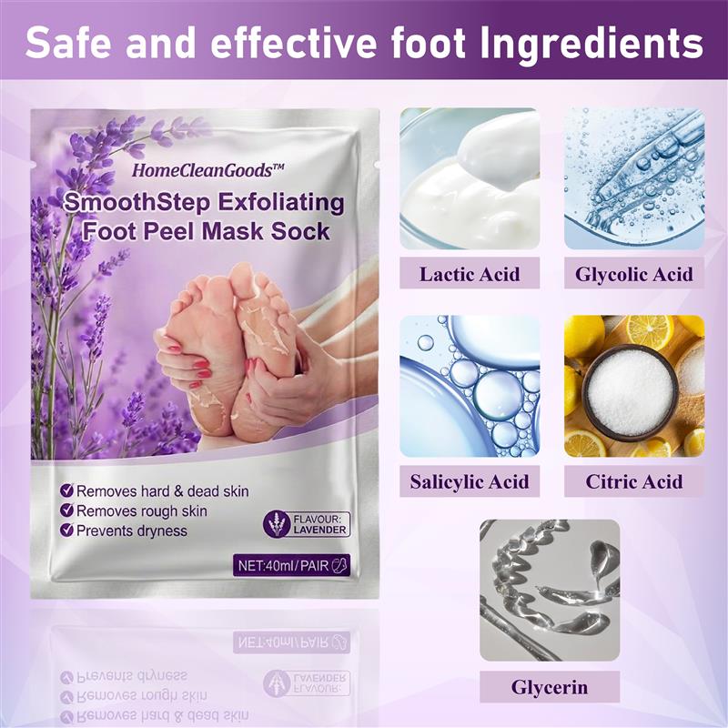 NeutralCare™ SmoothStep Exfoliating Foot Peel Mask Sock