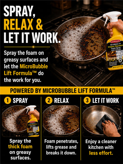 Next2Comfort™ MicroBubble Lift Kitchen Degreaser Foam Spray 