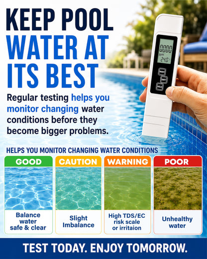 Next2Comfort™ PureCheck Smart 3-in-1 TDS Water Quality Tester