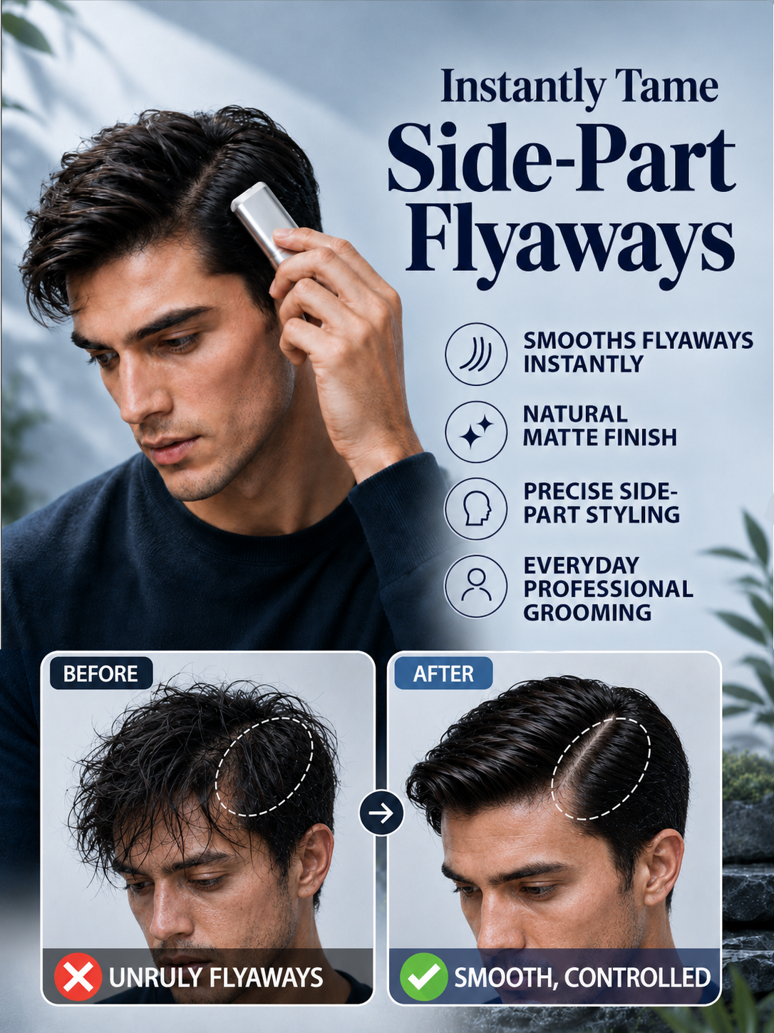 Next2Comfort™ SharpHold Side-Part Hair Control Stick
