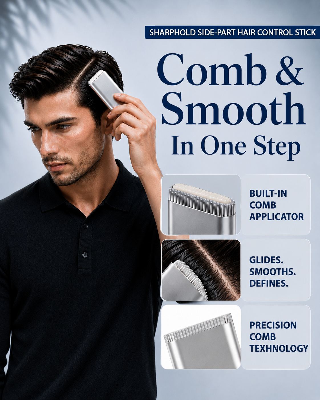 Next2Comfort™ SharpHold Side-Part Hair Control Stick