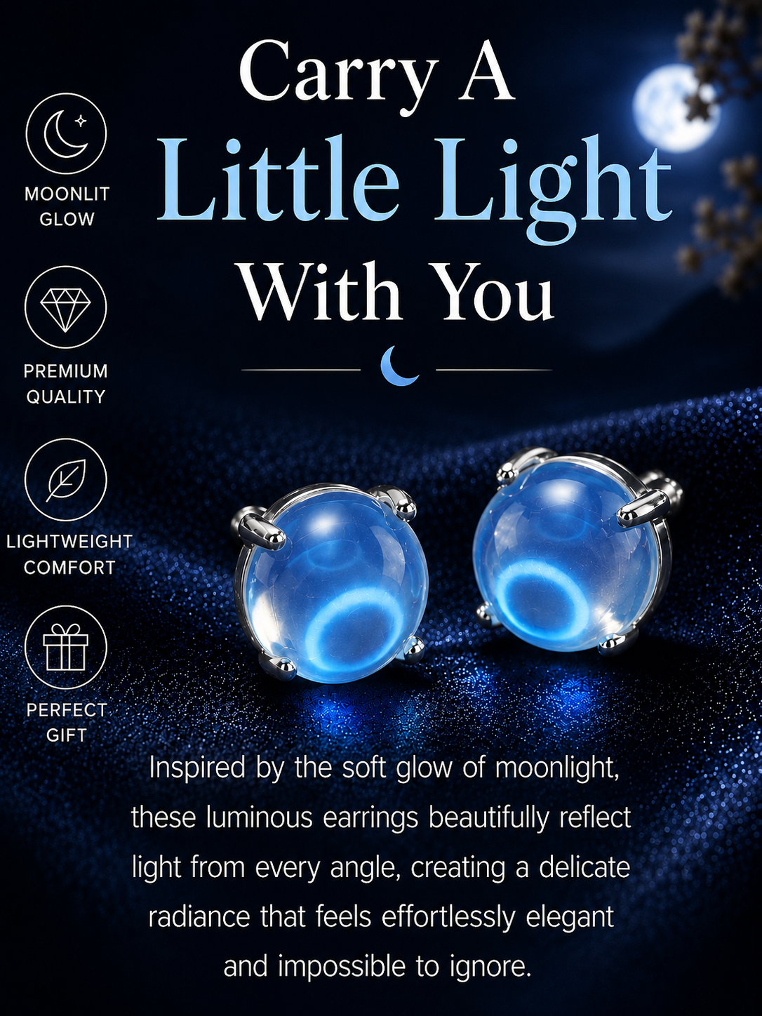 Next2Comfort™ MoonGlow Harmony Luminous Earrings