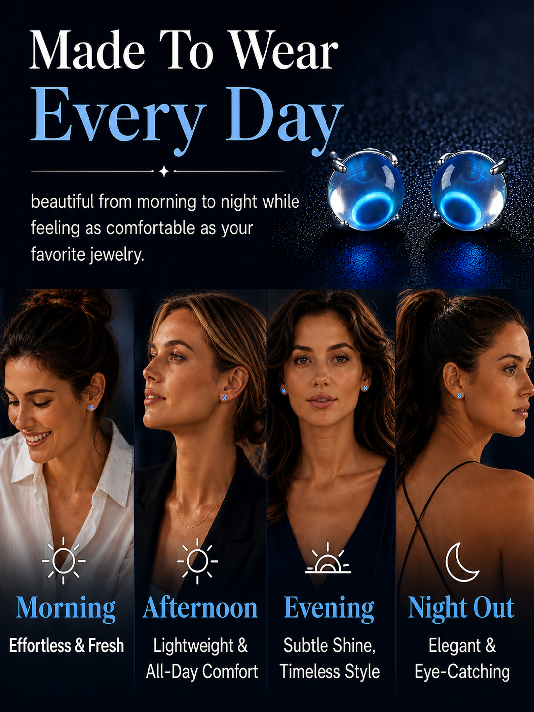 Next2Comfort™ MoonGlow Harmony Luminous Earrings