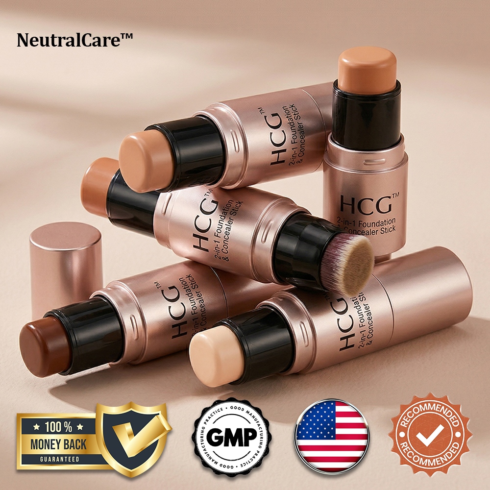 NeutralCare™ 2-in-1 Foundation & Concealer Stick with Brush