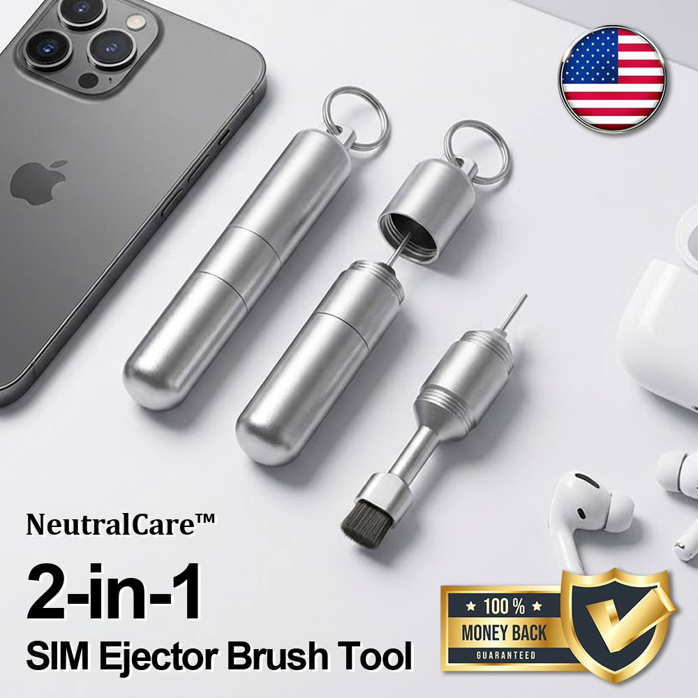 NeutralCare™ MicroClean 2-in-1 SIM Ejector Brush Tool