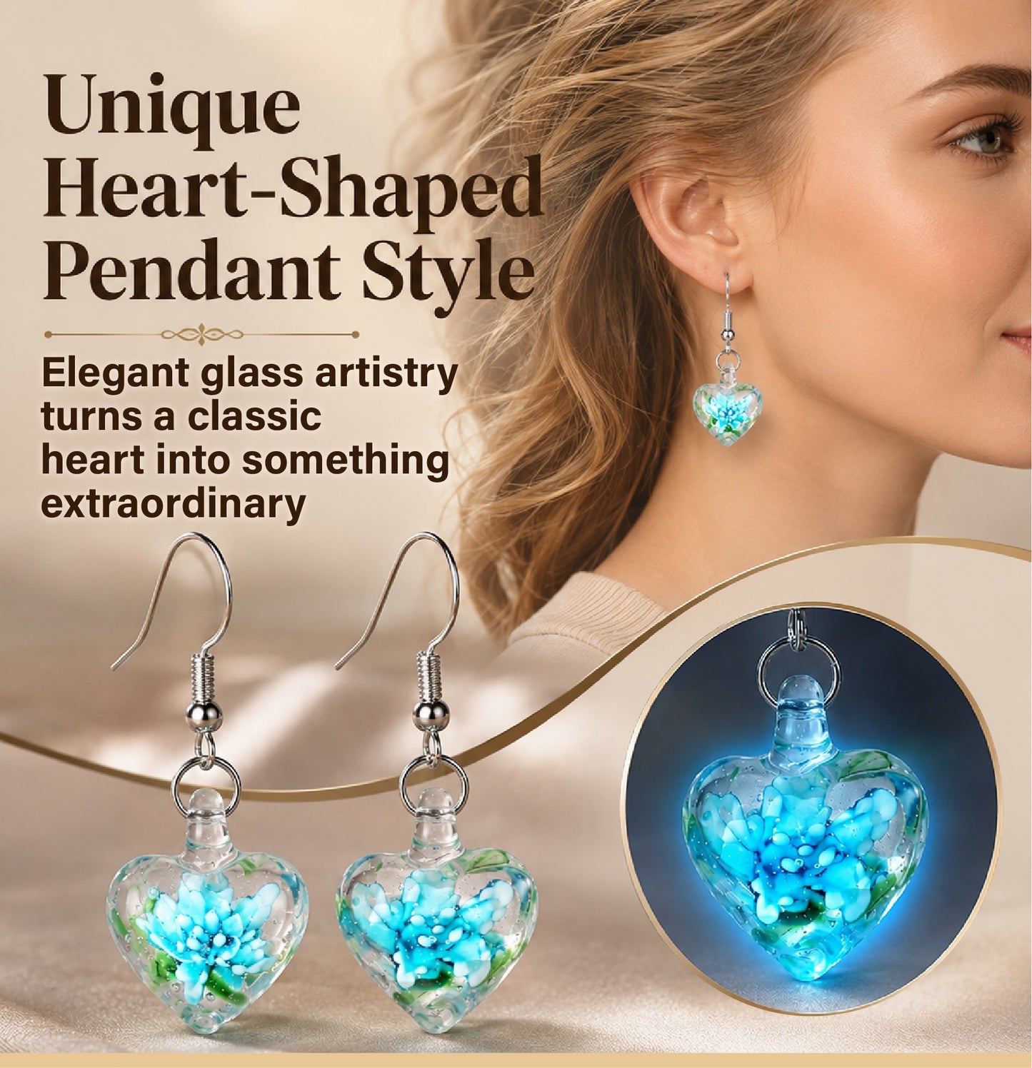 Next2Comfort™ ColorGlaze Luminous Floral Glass Earrings