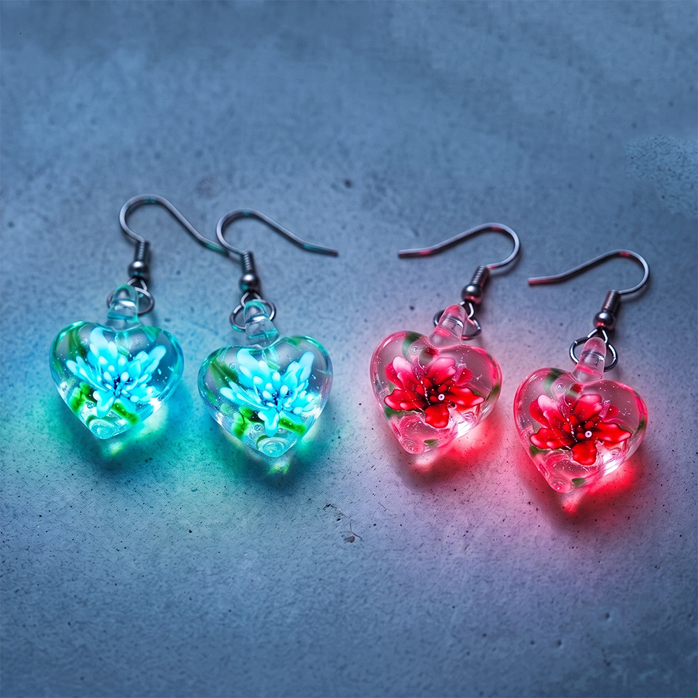 Next2Comfort™ ColorGlaze Luminous Floral Glass Earrings