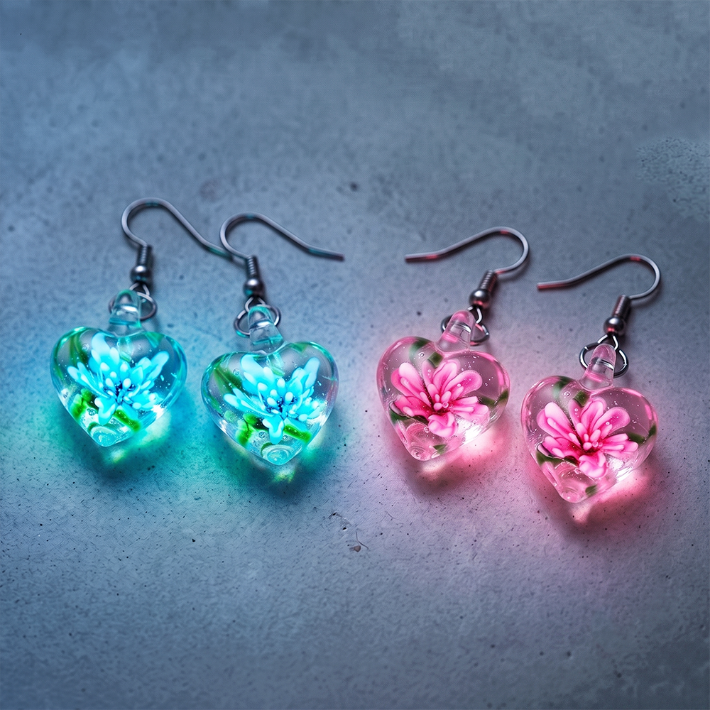 Next2Comfort™ ColorGlaze Luminous Floral Glass Earrings