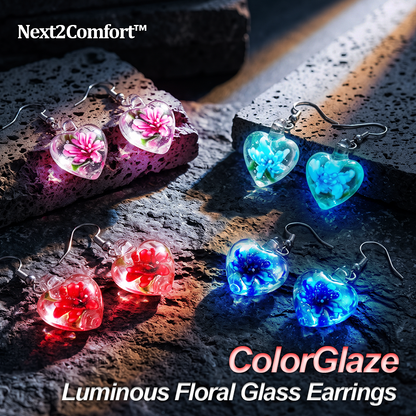 Next2Comfort™ ColorGlaze Luminous Floral Glass Earrings