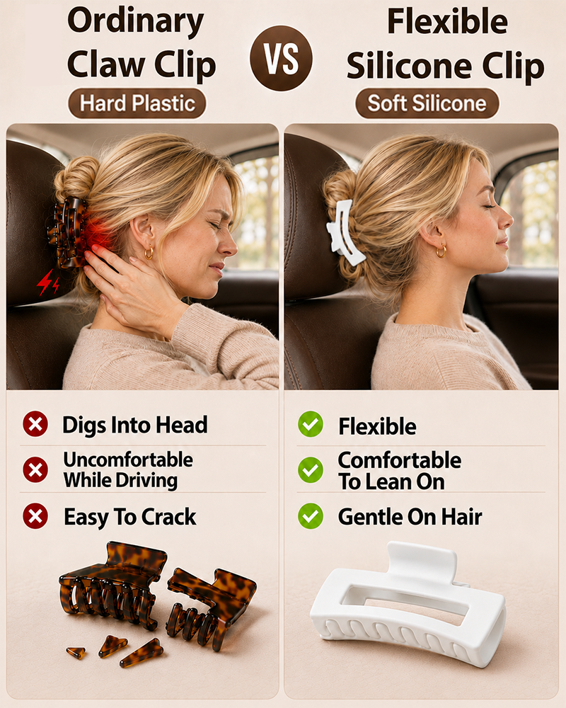 Next2Comfort™ CushionFlex Pressure-Free Silicone Hair Clip