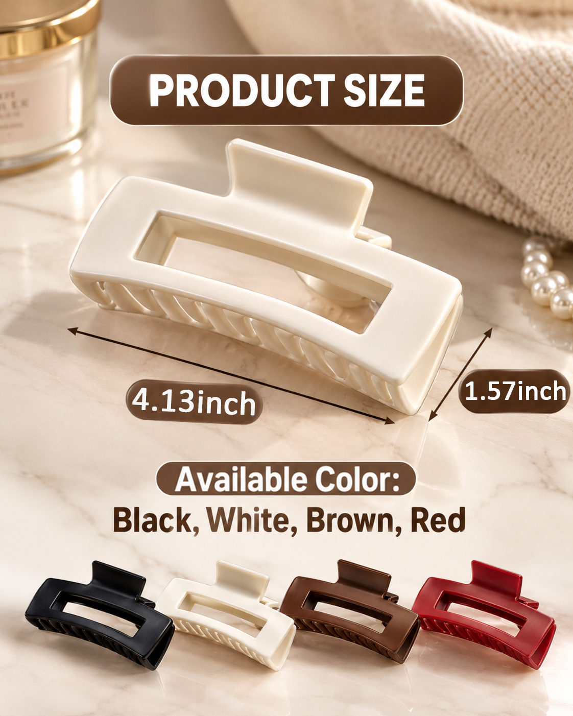 Next2Comfort™ CushionFlex Pressure-Free Silicone Hair Clip