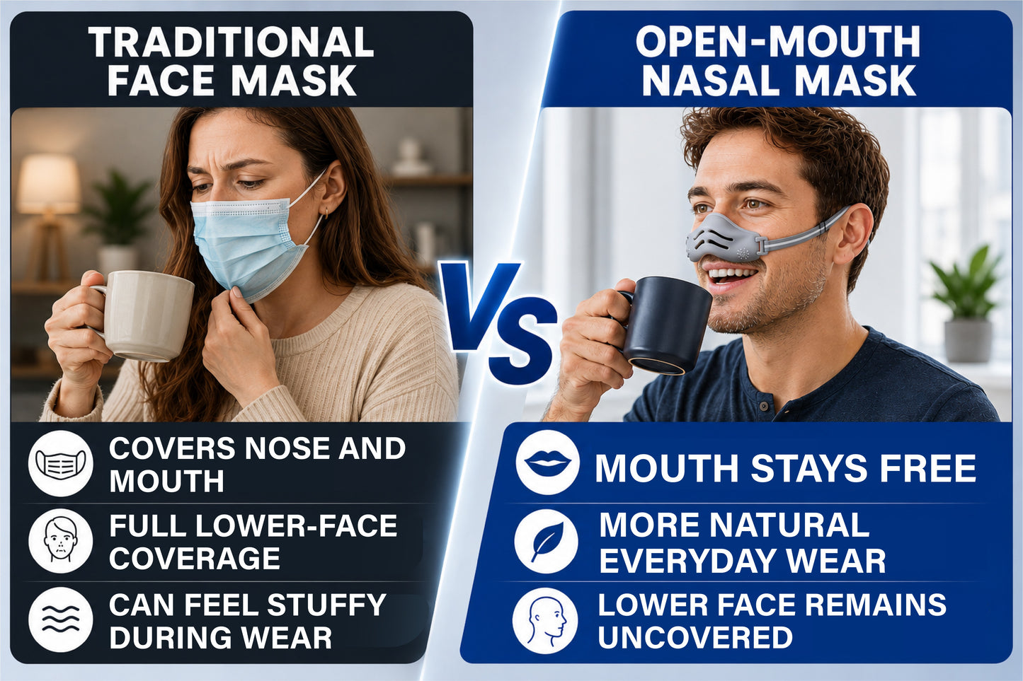 Next2Comfort™ MouthFree Activated Carbon Nasal Filter Mask