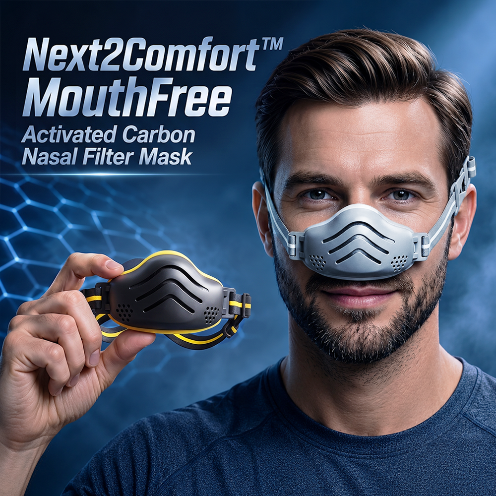 Next2Comfort™ MouthFree Activated Carbon Nasal Filter Mask