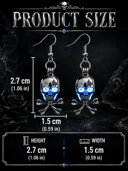 Next2Comfort™ NightPhantom Dark Glowing Skull Earrings