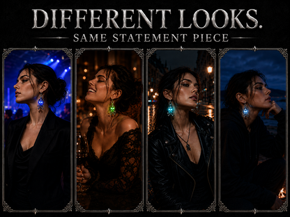 Next2Comfort™ NightPhantom Dark Glowing Skull Earrings