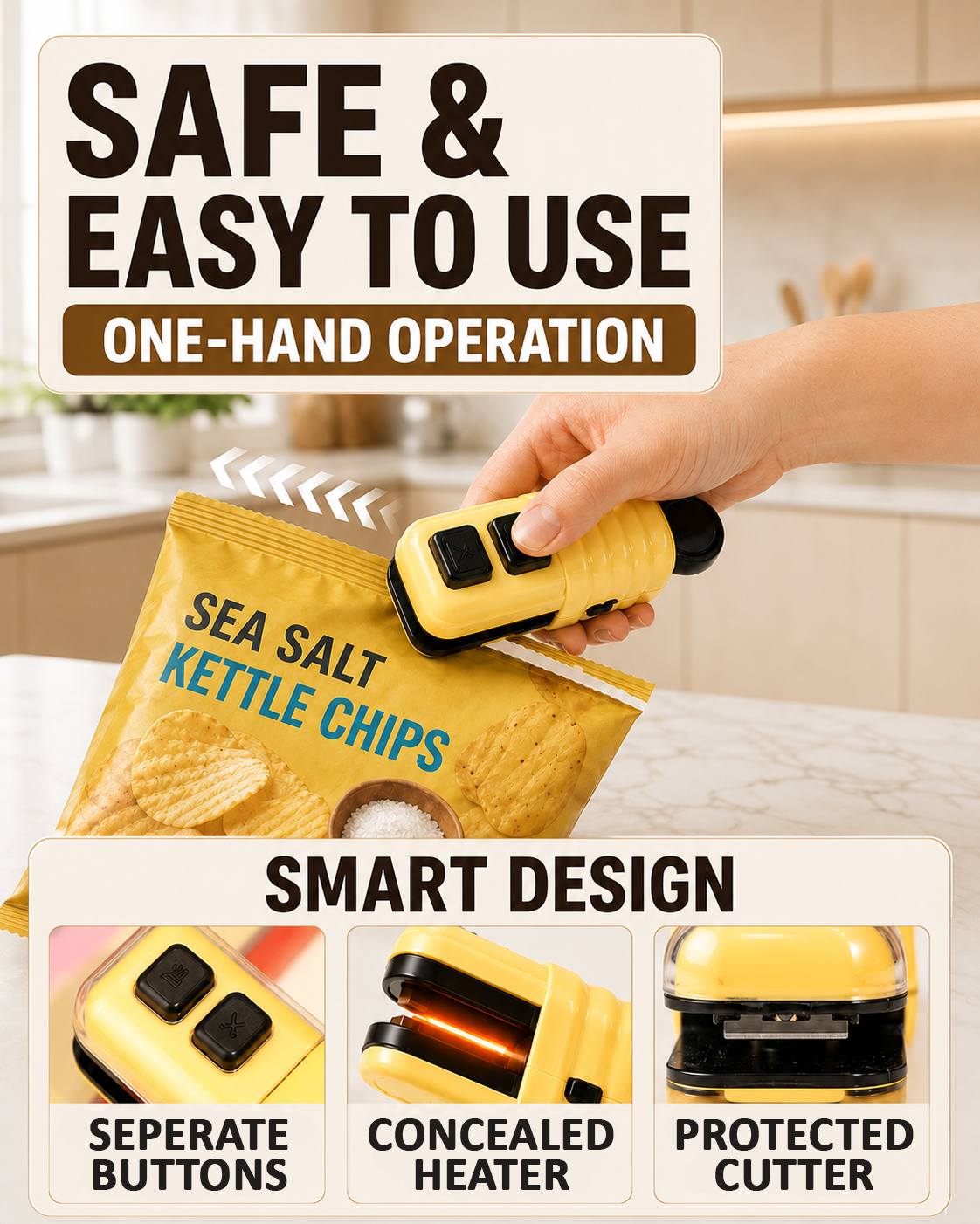 Next2Comfort™ SealFresh 3-in-1 Mini Kitchen Sealer