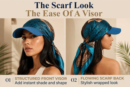 Next2Comfort™ SilkyShade Tie-Back Satin Scarf Visor Cap