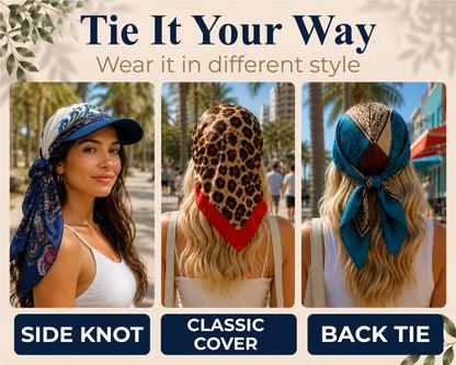 Next2Comfort™ SilkyShade Tie-Back Satin Scarf Visor Cap