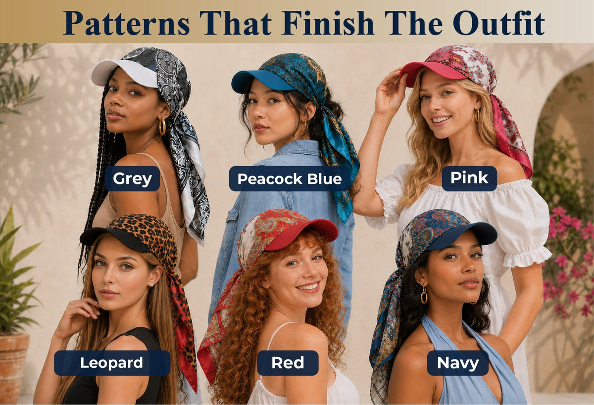 Next2Comfort™ SilkyShade Tie-Back Satin Scarf Visor Cap
