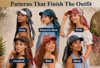 Next2Comfort™ SilkyShade Tie-Back Satin Scarf Visor Cap
