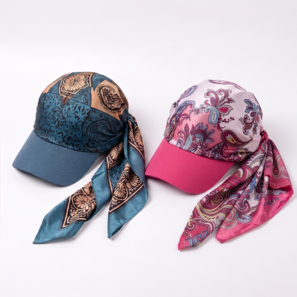 Next2Comfort™ SilkyShade Tie-Back Satin Scarf Visor Cap