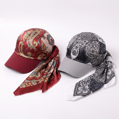 Next2Comfort™ SilkyShade Tie-Back Satin Scarf Visor Cap
