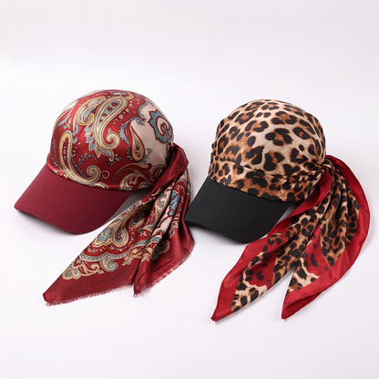 Next2Comfort™ SilkyShade Tie-Back Satin Scarf Visor Cap