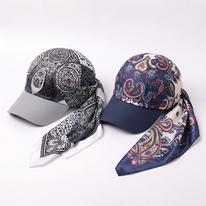 Next2Comfort™ SilkyShade Tie-Back Satin Scarf Visor Cap
