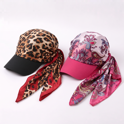 Next2Comfort™ SilkyShade Tie-Back Satin Scarf Visor Cap