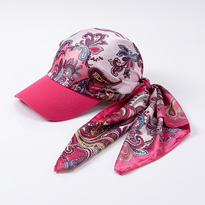 Next2Comfort™ SilkyShade Tie-Back Satin Scarf Visor Cap