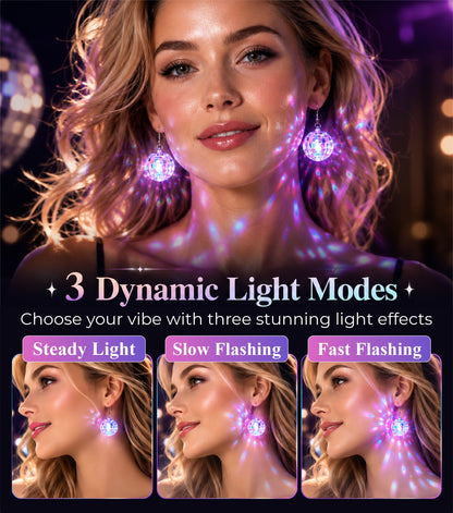 Next2Comfort™ SparkSphere Disco Ball Light-Up Earrings