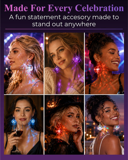 Next2Comfort™ SparkSphere Disco Ball Light-Up Earrings