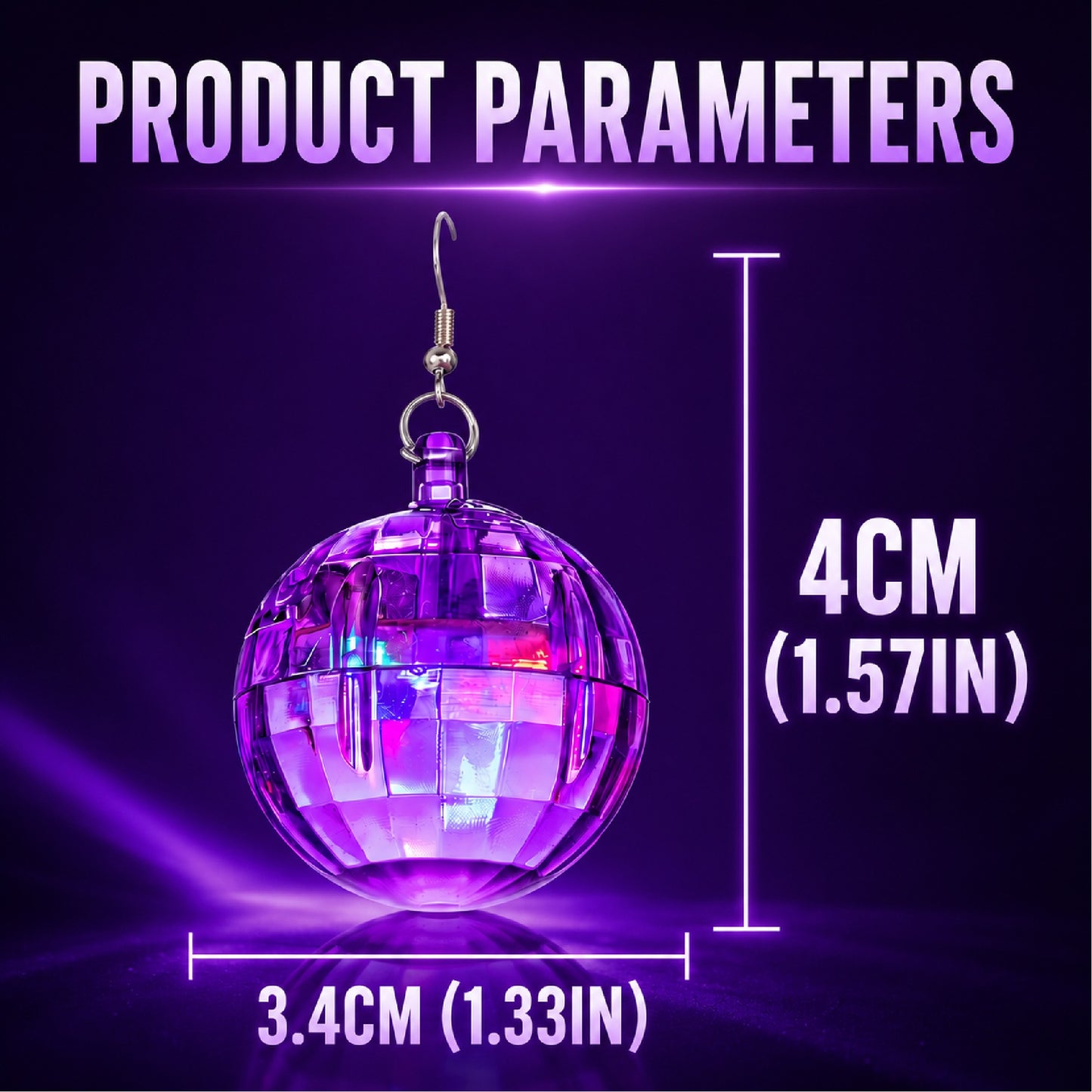 Next2Comfort™ SparkSphere Disco Ball Light-Up Earrings