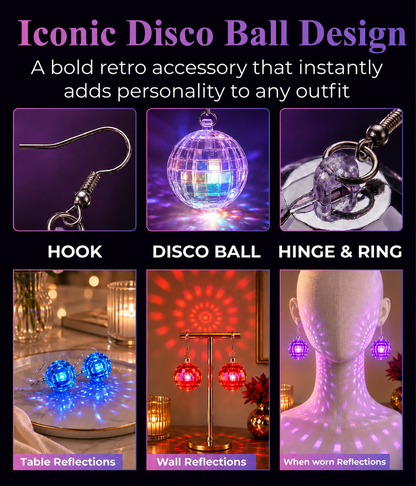 Next2Comfort™ SparkSphere Disco Ball Light-Up Earrings
