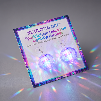Next2Comfort™ SparkSphere Disco Ball Light-Up Earrings