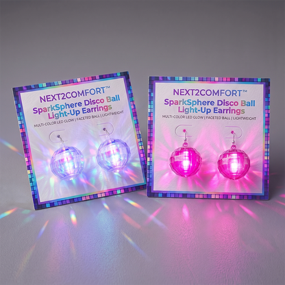 Next2Comfort™ SparkSphere Disco Ball Light-Up Earrings