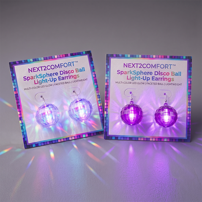 Next2Comfort™ SparkSphere Disco Ball Light-Up Earrings