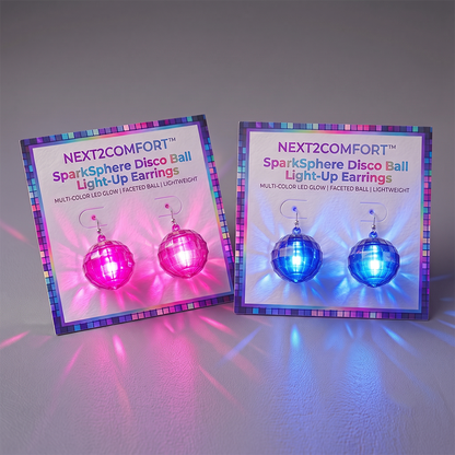 Next2Comfort™ SparkSphere Disco Ball Light-Up Earrings