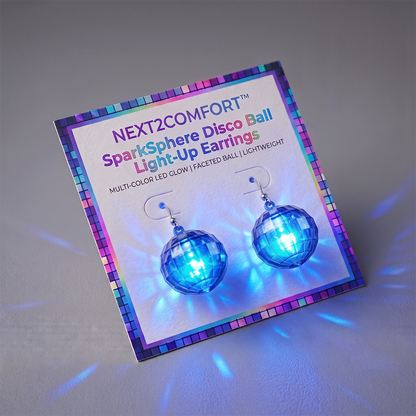 Next2Comfort™ SparkSphere Disco Ball Light-Up Earrings